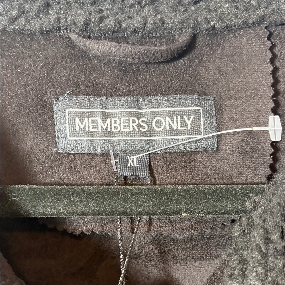 Members Only Women’s Black Moto Faux Suede Plush Jacket - NWT - XL - Picture 8 of 16